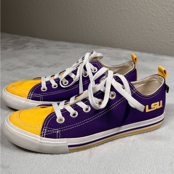 SKICKS LSU Tigers Women Size 8 Low Top Purple and Yellow Athletic Sneakers FAN - Picture 13 of 15